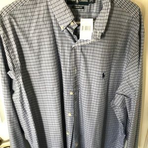 Polo Ralph Lauren NWT blue check LS shirt.